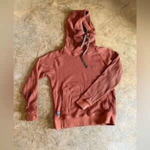 Kimes Ranch turtle neck hoodie- Burnt orange